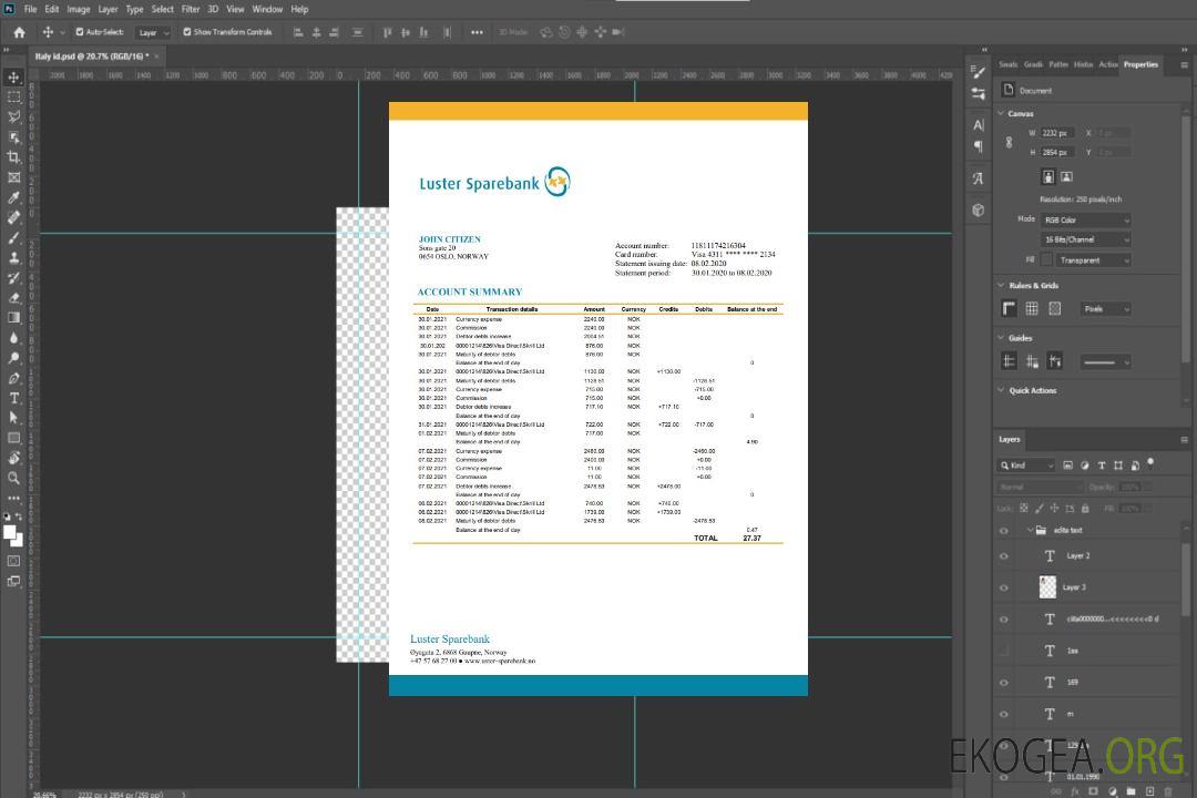 Norvège Lustre Sparebank template